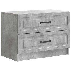 vidaXL Nočna omarica Betonsko siva 62 x 34,5 x 44,5 cm Inženirski les