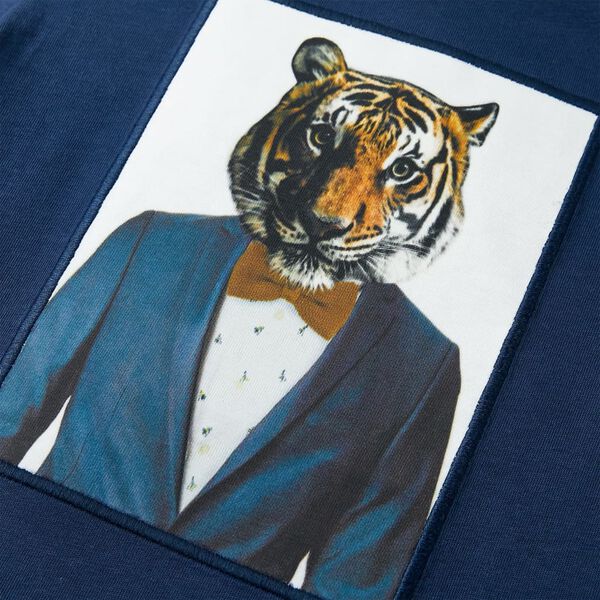 Otro&scaron;ka majica s kratkimi rokavi temno modra 128