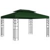 vidaXL Paviljon 3,97 x 2,96 x 2,68 m Zelena Poliester in jeklo