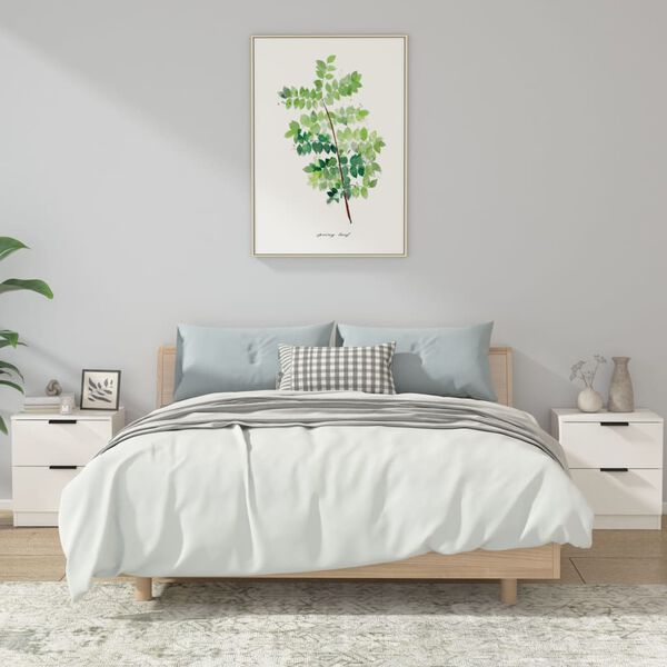 vidaXL Nočna omarica 2 kosa bela konstruiran les