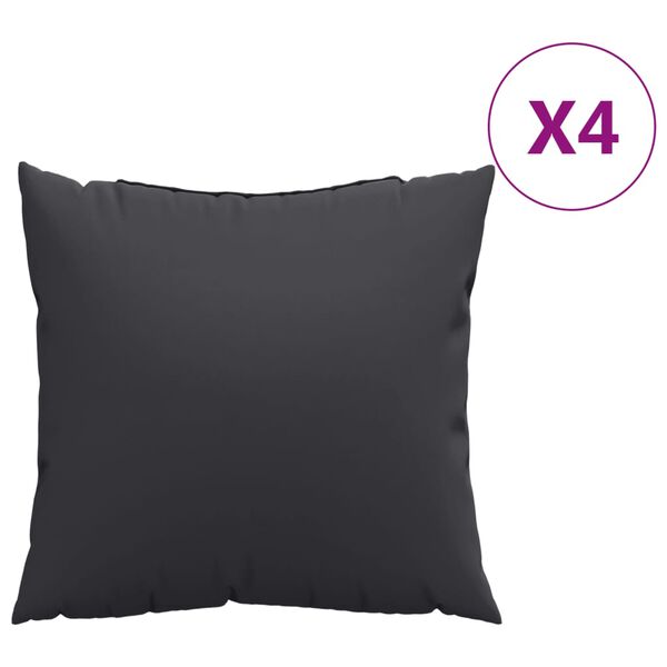vidaXL Blazine za kavč 4 kosi črne 50x50 cm blago