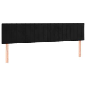 vidaXL Posteljno vzglavje črna 180x5x78/88 cm žamet