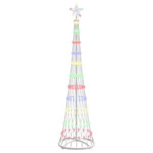 vidaXL LED božično drevesce večbarvno 190 cm Kovina