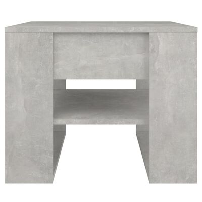 vidaXL Klubska mizica betonsko siva 55,5x55x45 cm konstruiran les