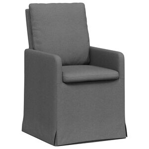 vidaXL Jedilni stoli 2 kos blago Temno siva 57 x 67 x 98 cm