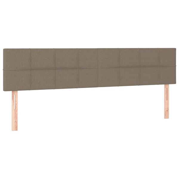 vidaXL Posteljno vzglavje 2 kosa taupe 90x5x78/88 cm blago