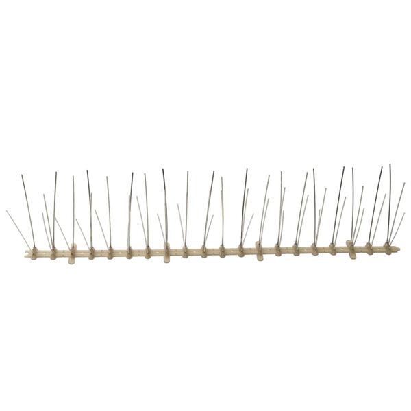 vidaXL Plastične bodice proti pticam in golobom 5-vrst 20 kosov 10 m