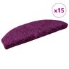vidaXL Stopni&scaron;čne preproge 15 kosov 65x21x4 cm vijolične polkrožne velike
