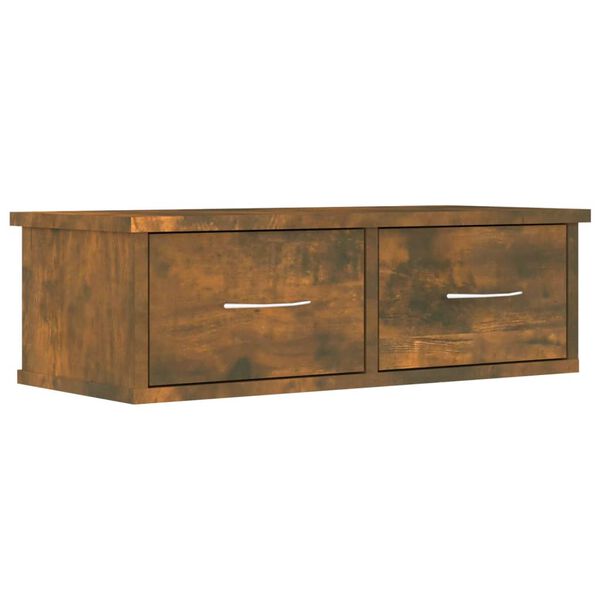 vidaXL Stenska TV omarica dimljeni hrast 60x26x18,5 cm konstruiran les