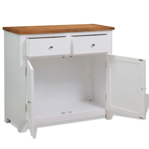 vidaXL Komoda 90x33,5x83 cm trdna hrastovina