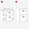 vidaXL Kabinet za datoteke s predalom s polico Bela 44 x 50 x 106.5 cm