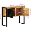 vidaXL Console Cabinet 90x35x75 cm Masivni neobdelan les Mango