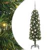 vidaXL Umestno božično drevo Zelena 120 cm PVC in Jeklo in Plastika