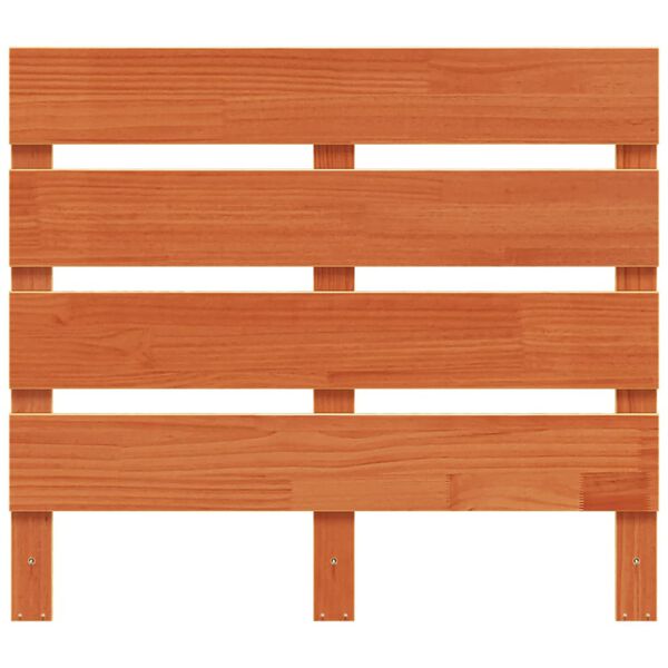 vidaXL Vzglavje voščeno rjava 90 cm trdna borovina