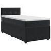 vidaXL Postelja boxspring z vzmetnico Črna 90 x 200 cm Žamet