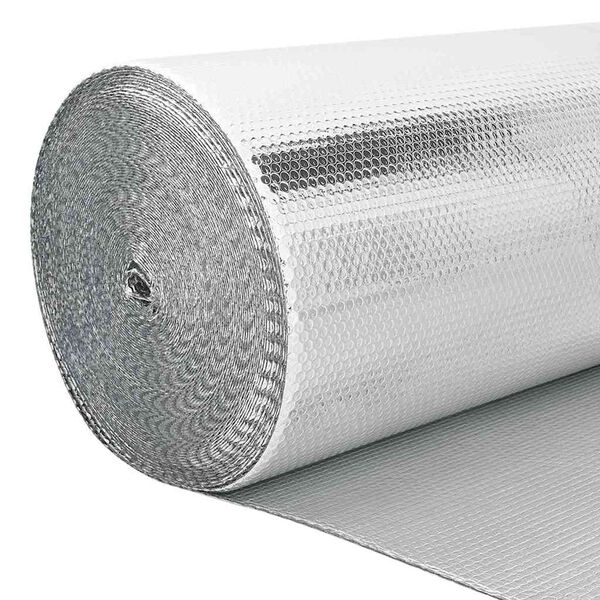 vidaXL Odsevnik toplote za radiator srebrna 0.6 x 15 m Aluminij