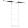 vidaXL Drsna vrata ORKDAL Bela 83 x 202 cm Trden borov les in steklo