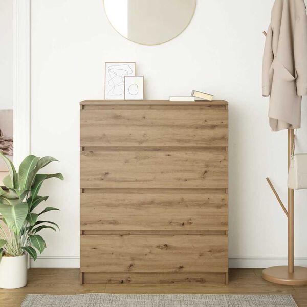 vidaXL Komoda artisan hrast 80x35x99 cm inženirski les