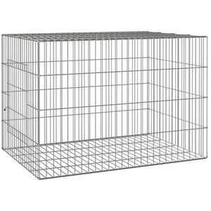 vidaXL Ograda za zajce 78x54x54 cm pocinkano železo