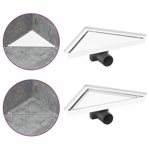 vidaXL Odtok za tu&scaron; z 2 v 1 pokrovom 25x25 cm nerjaveče jeklo