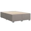 vidaXL Box spring postelja z vzmetnico taupe 140x200 cm blago