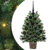 vidaXL Umestno božično drevo med 150 LED Zelena 75 cm PE in PVC