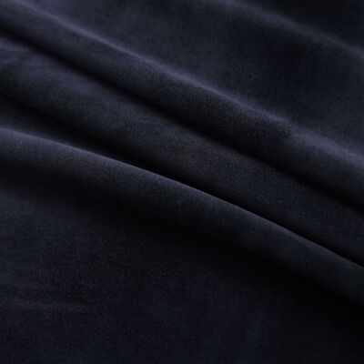 vidaXL Zatemnitvene zavese z obročki 2 kosa žamet črne 140x175 cm