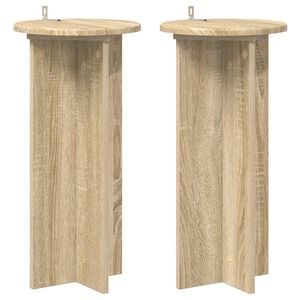 vidaXL Stojalo za rastline 2 kos Sonoma hrast 29,5 x 29,5 x 60 cm