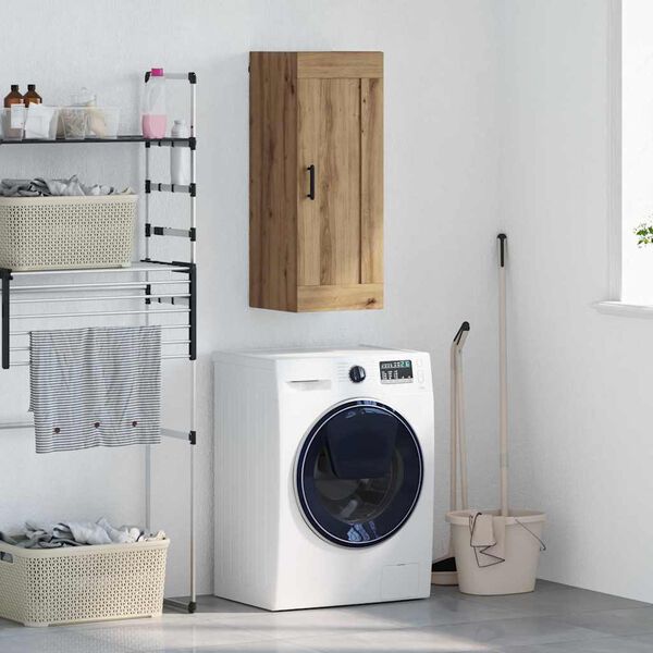 vidaXL Stenska omara Umetni hrast 34,5 x 34 x 90 cm Konstruiran les