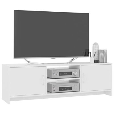 vidaXL TV omarica visok sijaj bela 120x30x37,5 cm iverna plošča