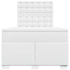 vidaXL Box spring postelja z vzmetnico bel 120x200 cm umetno usnje