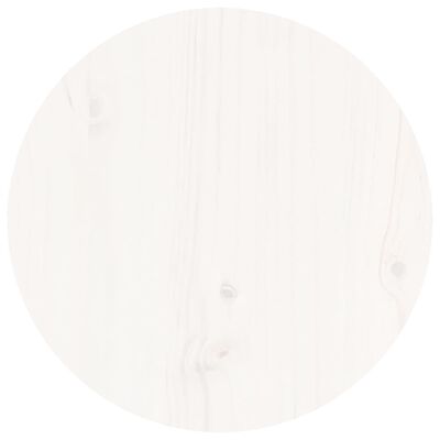 vidaXL Klubska mizica bela Ø 40x60 cm trdna borovina