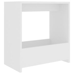 vidaXL Stranska mizica bela 50x26x50 cm iverna plo&scaron;ča