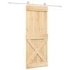vidaXL Drsna vrata 80 x 210 cm Masiven borov les (neobdelan)