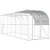 vidaXL Koko&scaron;njak ob steni Srebrna 600 x 200 x 215 cm Pocinkano jeklo