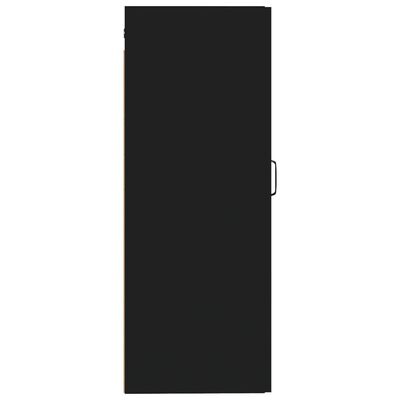 vidaXL Viseča omarica črna 35x34x90 cm konstruiran les