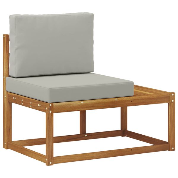 vidaXL Zunanji končni kavč Naravna 91 x 63 x 73 cm Masiven les akacije