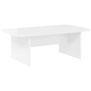 vidaXL Klubska miza Visok sijaj bela 93 x 53 x 33 cm Konstruiran les