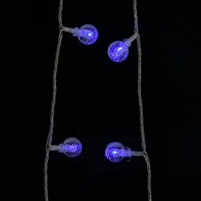 vidaXL Okrasne lučke bučke na vrvici 20 m 200 LED modre 8 funkcij