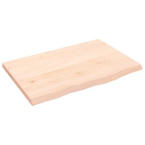 vidaXL Mizna plo&scaron;ča 60x40x2 cm neobdelana trdna hrastovina