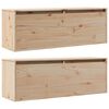 vidaXL Stenska omarica 2 kosa 100x30x35 cm trdna borovina