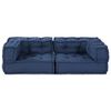 vidaXL Modularni kavč 3 pcs Indigo 140 x 70 x 36 cm blago