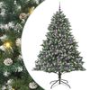 vidaXL Umestno božično drevo Zelena 210 cm PVC, plastika in jeklo