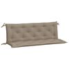 vidaXL Blazina za vrtno klop 2 kosa taupe 150x50x7cm oxford tkanina