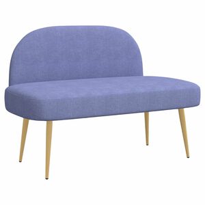 vidaXL Oblazinjena klop z naslonom Jeans modra 110 x 60 x 76 cm