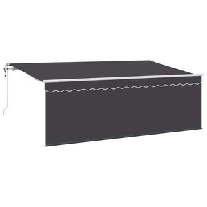 vidaXL Retraktilna tenda Antracit 400 x 200 cm Poliester in aluminij