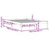 vidaXL Posteljni okvir brez vzmetnice 137x190 cm trdna borovina