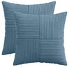 vidaXL Prevleka za blazino 2 pcs ALMELO Modra 40 x 40 cm korduroy