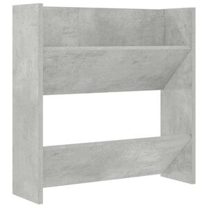 vidaXL Stenska omara za čevlje betonsko siva 60x18x60 cm iverna plo&scaron;ča