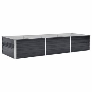 vidaXL Visoka greda antracitna 240x80x45 cm pocinkano jeklo